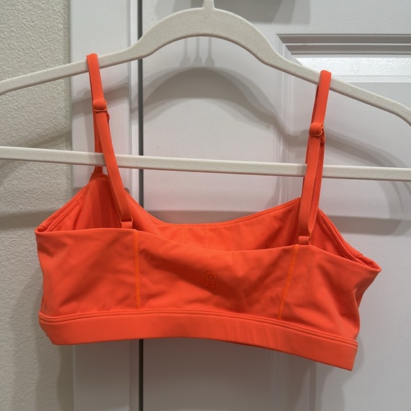 Cara Loren Active Wear Fluorescent Orange Strapped Bandeau Bra Small - Picture 6 of 8